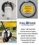 Bullet End Fed Antenna System with 9:1 Matching Unit, Antenna Wire, + Feedlin...