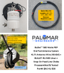 Bullet End Fed Antenna System with 9:1 Matching Unit, Antenna Wire, + Feedlin...