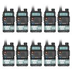 10 Pack BAOFENG BF-F8HP Walkie Talkie UV-5R 8W Two Way Radio Long Range UHF/VHF Dual Band Ham Radio for Adult Rechargeable Li-ion Battery FM