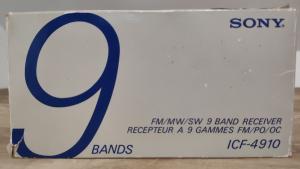 Sony ICF-4910 9 Band Shortwave Radio - Brand New Vintage Short Wave Radio