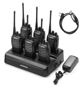 6Pack Baofeng BF-888S Two-way Radio + 6 way Rapid Charging Dock