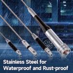 Bingfu Mobile Ham Radio High Gain Antenna Dual Band VHF UHF 144 430MHz Anti-Rust 62inch Antennae PL259 Male for Vehicle Car Truck Amateur Two Way Radio