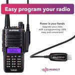 Mirkit 23X Baofeng UV-9R Plus MK1 (UV-82 3rd gen) Waterproof Radio 8W Max Power 2024 VHF/UHF 144-148/420-450MHz Walkie-Talkie, 2200mAh Baofeng Battery, Programming Cable, IP67 Dust/Cold/Waterproof