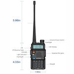 10 Pack BAOFENG BF-F8HP Walkie Talkie UV-5R 8W Two Way Radio Long Range UHF/VHF Dual Band Ham Radio for Adult Rechargeable Li-ion Battery FM