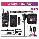 Mirkit 23X Baofeng UV-9R Plus MK1 (UV-82 3rd gen) Waterproof Radio 8W Max Power 2024 VHF/UHF 144-148/420-450MHz Walkie-Talkie, 2200mAh Baofeng Battery, Programming Cable, IP67 Dust/Cold/Waterproof