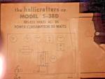 Vintage Hallicrafters Model S 38-D Radio Receiver Shortwave Radio Powers On ....