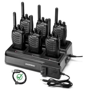 6 Pack Baofeng BF-88A Walkie Talkie 2 Two Way Radio Handheld Long Range FRS NEW!