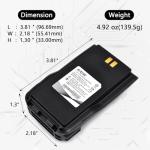 elxjar (2-Pack) 7.4V 3250mAh Replacement Battery for AnyTone AT-D878UV Plus, D878UV, D868UV, D858, BTECH DMR-6X2, Radioddity GD-AT10G, DMR-6X2 PRO Radios