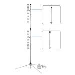 HYS UHF Base Antenna, 390-470Mhz 43.3inches Outdoor Variable Frequency Antenna for Icom Midland Yaesu Kenwood Mobile Radio Transceiver Repeater