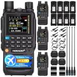 TIDRADIO TD-H3 GMRS Radio (4 Pack),USB-C Programming & Charging,Multi-Band Receiving Two-Way Radio,8pcs 2500mAh Battery,AM/FM Reception,NOAA VOX SCAN,Walkie Talkie with Earpiece & Airband Antenna