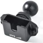 HYS 1'' Ball Mount Base with Belt Clip/Round Knob Holder for Handheld CB Radio&Romote Speaker Mic, 1'' TPU Ball Adapter Compatible with RAM Mounts B Size 1 Inch Ball Double Socket Arm