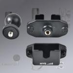 HYS 1'' Ball Mount Base with Belt Clip/Round Knob Holder for Handheld CB Radio&Romote Speaker Mic, 1'' TPU Ball Adapter Compatible with RAM Mounts B Size 1 Inch Ball Double Socket Arm