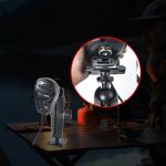 HYS 1'' Ball Mount Base with Belt Clip/Round Knob Holder for Handheld CB Radio&Romote Speaker Mic, 1'' TPU Ball Adapter Compatible with RAM Mounts B Size 1 Inch Ball Double Socket Arm