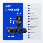 QYT KT-9900 Mobile Ham Radio - 25 Watts Two Way Radio,UHF VHF Dual Band Car Ham Radio Base Radio with Programming Cable - Exteral Speaker/PTT - for Off-Road Drilling,Ranches,Overlanding