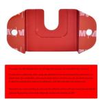 HYS Single Side Radio Car Mount, Universal Ham CB Radio Microphone Mic Hanger Holder Mounting Kit with Screws for Handheld CB & VHF UHF Handheld Radios&Shoulder Speaker Mic(Red-1pc)