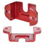 HYS Single Side Radio Car Mount, Universal Ham CB Radio Microphone Mic Hanger Holder Mounting Kit with Screws for Handheld CB & VHF UHF Handheld Radios&Shoulder Speaker Mic(Red-1pc)