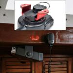 HYS Single Side Radio Car Mount, Universal Ham CB Radio Microphone Mic Hanger Holder Mounting Kit with Screws for Handheld CB & VHF UHF Handheld Radios&Shoulder Speaker Mic(Red-1pc)