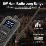 GMRS Ham Radios Long Range: MaxTalker TK-W60 Rechargeable 2 Way Radio Long Range Waterproof Ham Radio Handheld, AM/FM/NOAA/UHF/VHF Radio, Walkie Talkies for Adults 2 Pack