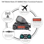VHF Mobile Radio,AT588MAX with 70 watt High Power Output,Supports Air Band AM RX and FM RX,Strong Signal,Long Distance Range Communication Ham Radio,Clarity Audio Sound for Truck Cars