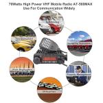VHF Mobile Radio,AT588MAX with 70 watt High Power Output,Supports Air Band AM RX and FM RX,Strong Signal,Long Distance Range Communication Ham Radio,Clarity Audio Sound for Truck Cars