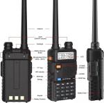 Digital Handheld Radio Scanner Fire Police VHF FM EMS Ham 2 Way Transceiver Dual