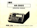 AOR AR-2002 SCANNER ORIGINAL INSTRUCTION MANUAL