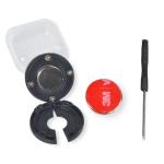 Universal CB Mircophone Magnetic Kit, Round Knob Mobile Radio Speaker Mic Magnet Holder Mount for Motorola HLN9073B CDM1250 CDM750 Kenwood TK768G TK868G TM471A (Black)