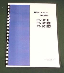 Yaesu FT-101E/EE/EX Instruction Manual: 11" X 36" Schematic & Plastic Covers!