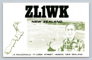 Ham Radio QSL ZL1WK New Zealand 1979 Yaesu FT200 4-Element Yagi