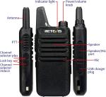 Long Range Walkie Talkies Retevis RT22 Two Way Radios for Store/Security 8 Pack