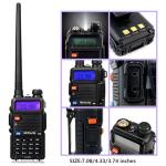 Retevis RT-5R Dual Band Two Way Radio,Adult Walkie Talkies with Speaker Mic,1400mAh Battery,Flashlight,SOS Siren(4 Packs)