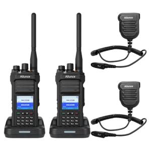 Retevis Ailunce HA1UV Ham Radio Handheld (2 Pack) Bundle with Shoulder Speaker Mic(2 Pack),IP67 Waterproof,USB-C Charging,Original Speaker Microphone for Ailunce HD1 HD2 HA1G HA1UV Retevis RT29 NR30