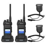 Retevis Ailunce HA1UV Ham Radio Handheld (2 Pack) Bundle with Shoulder Speaker Mic(2 Pack),IP67 Waterproof,USB-C Charging,Original Speaker Microphone for Ailunce HD1 HD2 HA1G HA1UV Retevis RT29 NR30