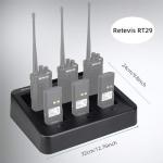 Retevis RT29 Ailunce HD1 Walkie Talkie Six-Way Charger, Practical Multi Charger Compatible with Retevis RT29 RB23 Ailunce HD1 Two Way Radio (1 Pack)