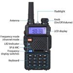 Baofeng UV-5R Dual Band Two Way Radio Handheld Ham Radio Long Range Walkie Talkies Pack of 10 for Adults School Team Management (Black)
