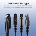 Retevis IP66 Waterproof Two Way Radio Earpiece with Mic,Compatible RT29 RT48 RT47 RT47V RB23 RB46 NR30 RT29D RT83 RT82 Ailunce HD1 HD2 HA1G Motorola EX500 GP328Plus Walkie talkies(4 Pack)