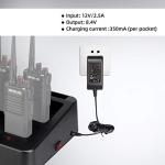 Retevis RT29 Ailunce HD1 Walkie Talkie Six-Way Charger, Practical Multi Charger Compatible with Retevis RT29 RB23 Ailunce HD1 Two Way Radio (1 Pack)