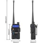 Baofeng UV-5R Dual Band Two Way Radio Handheld Ham Radio Long Range Walkie Talkies Pack of 10 for Adults School Team Management (Black)