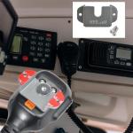 HYS Handheld Radio/Shoulder Speaker Mic with Belt Clip Holder, Handheld Marine Radio/CB Radio with Universal Round Knob Hanger Mount for Anytone Kenwood Midland Motorola Uniden Yaesu, 1pc