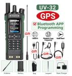 Baofeng UV-32 GPS Walkie Talkie 10W Bluetooth Programming Multi Band +Accessorie
