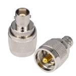 onelinkmore 2-Pack BNC Female to UHF Male (PL259) Adapter - Connects Handheld Scanners & HT Radios to Mobile Base Antennas - RF Coax Connector for Uniden, Whistler, Icom, Ham Radio