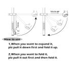 HYS Foldable UHF Yagi Antenna, 70CM 400-470Mhz Aluminium Alloy Outdoor Antenna, Aluminium Alloy GMRS Base Antenna for Yaesu Motorola Icom Kenwood Radio Transceiver HT Repeater