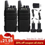 Long Range Walkie Talkies Retevis RT22 FRS Rechargeable Two Way Radios 2 Pack