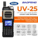 Baofeng UV-25 10W Tri Band Power Walkie Talkie Long Range Type-C Two Way Radio