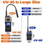 Baofeng UV-25 10W Tri Band Power Walkie Talkie Long Range Type-C Two Way Radio