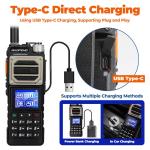 Baofeng UV-25 10W Tri Band Power Walkie Talkie Long Range Type-C Two Way Radio