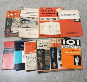 1960’s Vintage Lot of 10, Radio Amateurs Books Manuals Ham CB RCA VHF Electronic