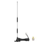 Eightwood Car Mobile Ham Radio Antenna High Gain Dual Band VHF UHF 136-174MHz 400-480MHz PL259 Male Antennae Magnetic Base with SMA Female to SO239 Adapter for BTECH Anytone Baofeng Radios