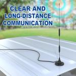 Eightwood Car Mobile Ham Radio Antenna High Gain Dual Band VHF UHF 136-174MHz 400-480MHz PL259 Male Antennae Magnetic Base with SMA Female to SO239 Adapter for BTECH Anytone Baofeng Radios