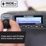Rugged Radios Rambler G4 GMRS Mobile Radio Long Range 46 Watts Repeater Capable RAM Mount Compatible